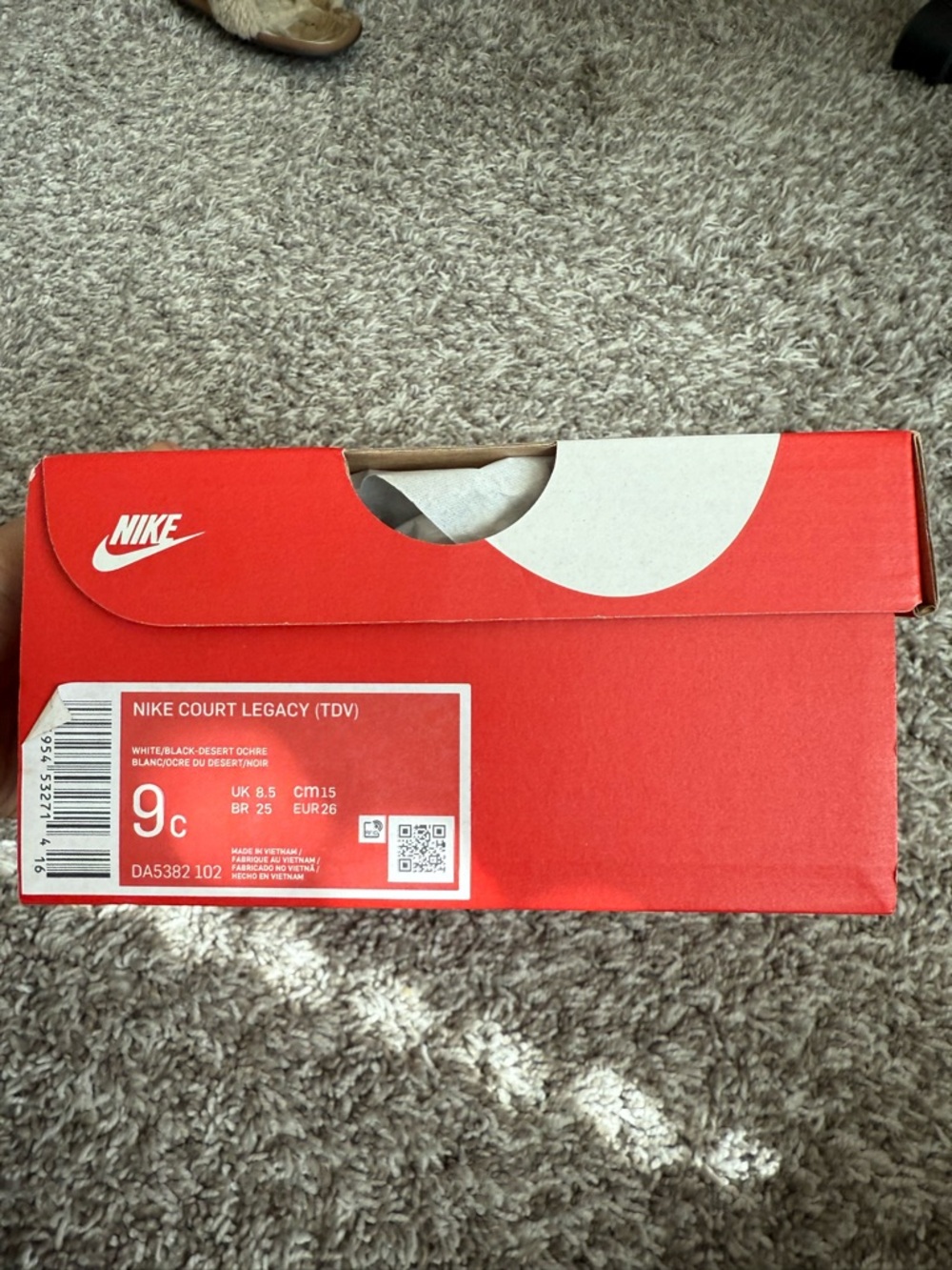 Nike Court Legacy (TDV) size 9C - Picture 8 of 8